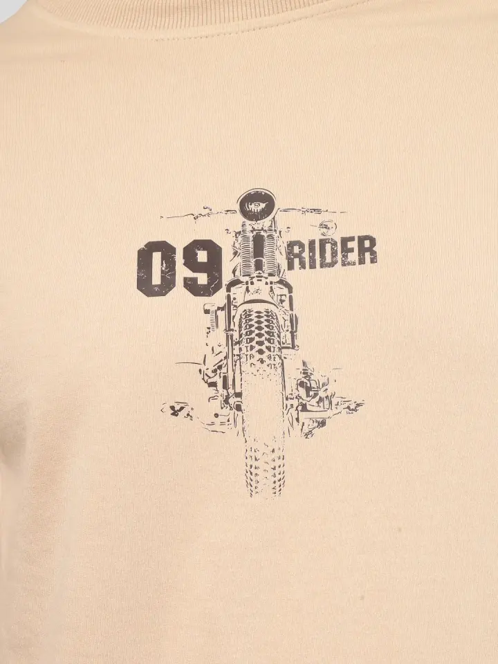 Dirt Rider French Terry T-Shirt in Sand, view 4