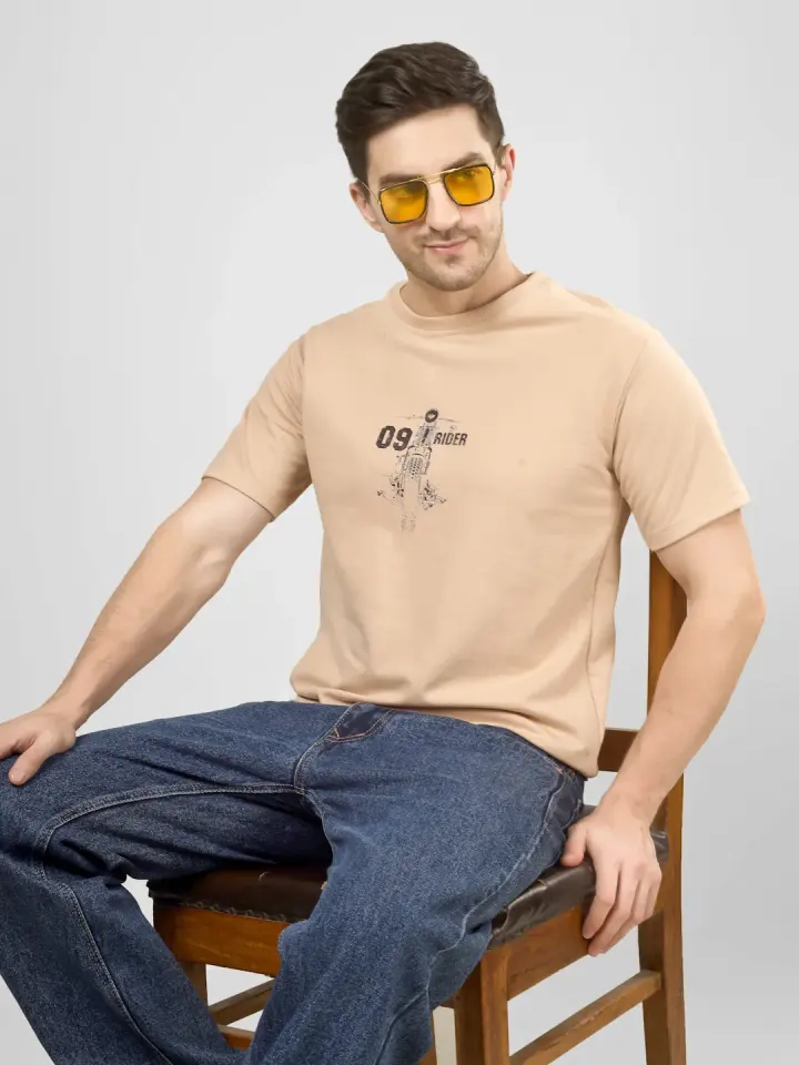 Dirt Rider French Terry T-Shirt in Sand, view 6