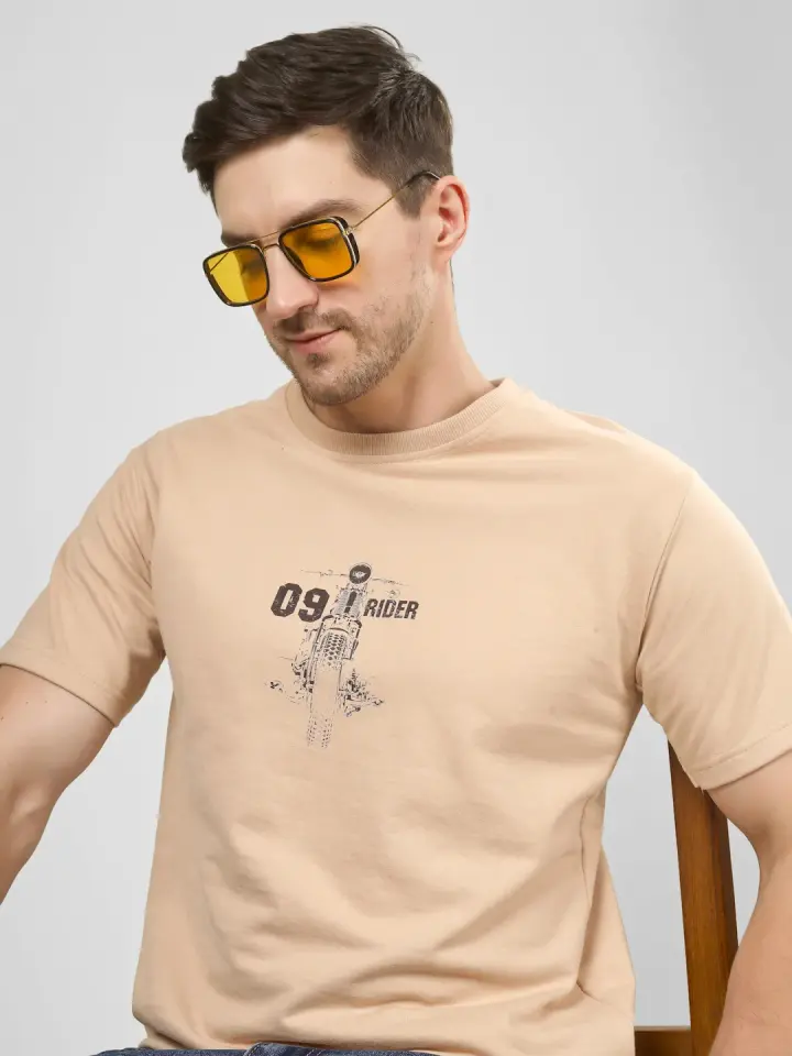 Dirt Rider French Terry T-Shirt in Sand, view 7
