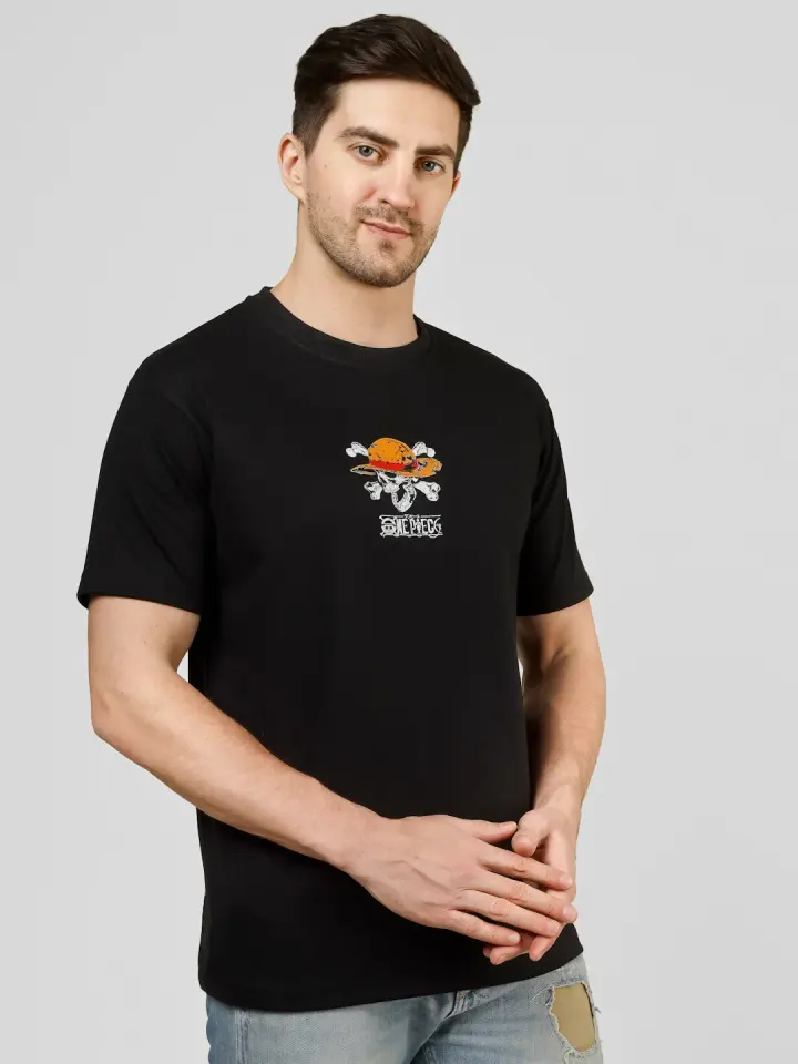 One Piece French Terry T-Shirt in Black, view 6